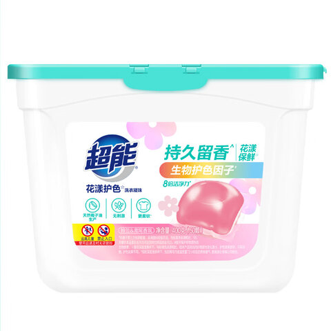 超能 花漾护色洗衣凝珠 8倍洁净力浓缩洗衣液 护色留香