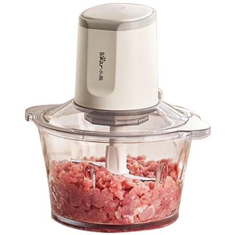 小熊(Bear)料理机绞肉机绞馅机碎肉机家用多功能1.8L打肉机饺子肉馅蒜蓉机 QSJ-E03C8