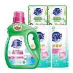超能 洗衣液实惠套装 衣物深层去渍清洗液 护衣护色持久留香多规格可选